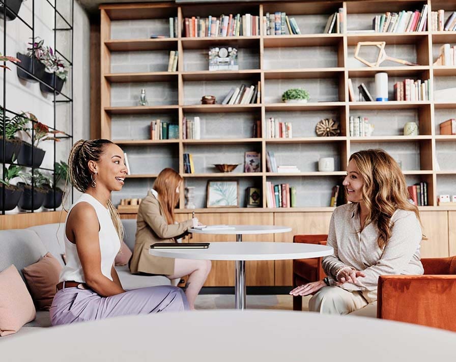 women discussing