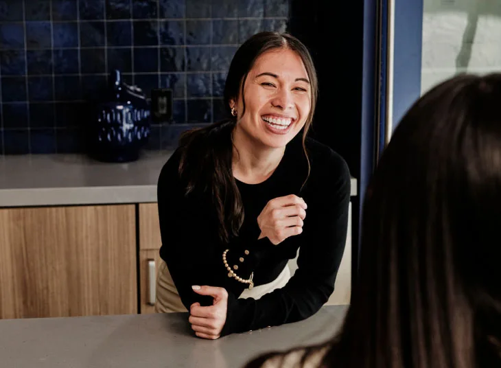 woman smiling