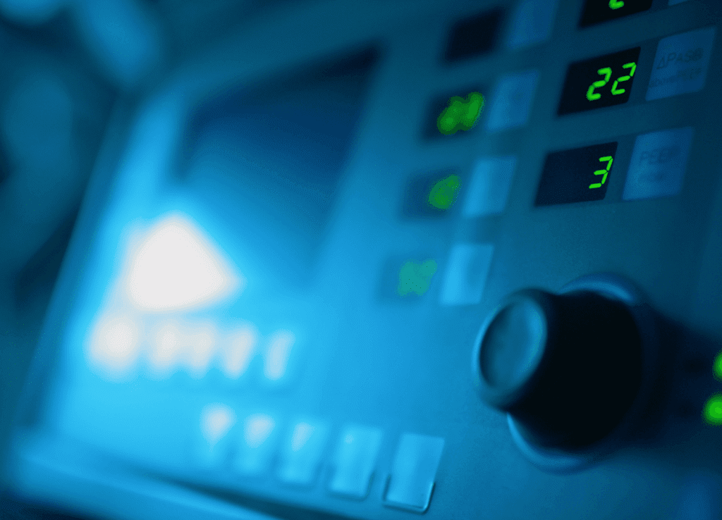 Close-up of a medical device