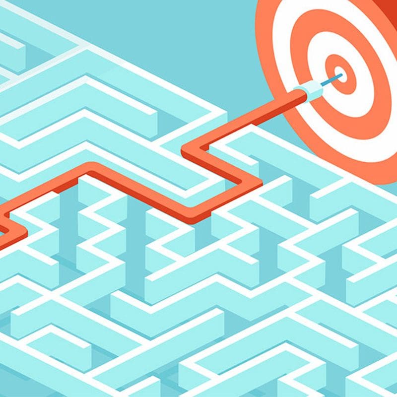 Maze to reach target